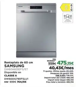 El Corte Inglés SAMSUNG Rentaplats oferta