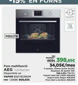 El Corte Inglés AEG Forn multifunció oferta