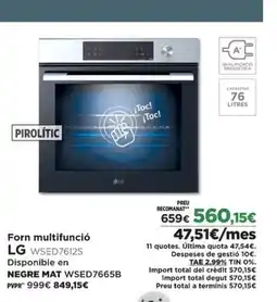 El Corte Inglés LG Forn multifunció oferta