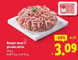 Lidl Burger meat picada mixta oferta