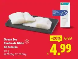 Lidl OCEAN SEA Centro de filete de bacalao oferta