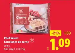 Lidl CHEF SELECT Canelones de carne oferta