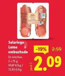 Lidl SOLARIEGO Lomo embuchado oferta