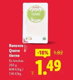 Lidl RONCERO Queso tierno oferta