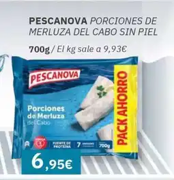 Maskom Supermercados PESCANOVA Porciones de merluza del cabo sin piel oferta