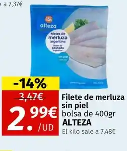 Maskom Supermercados ALTEZA Filete de merluza sin piel oferta