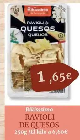 Maskom Supermercados RIKISSSIMO Ravioli de quesos oferta