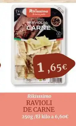 Maskom Supermercados RIKISSSIMO Ravioli de carne oferta