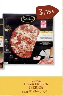 Maskom Supermercados DELEITUM Pizza fresca ibérica oferta