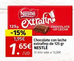Maskom Supermercados NESTLÉ Chocolate con leche extrafino oferta