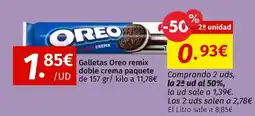 Maskom Supermercados Galletas Oreo remix doble crema paquete oferta