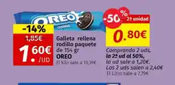 Maskom Supermercados OREO Galleta rellena rodillo paquete oferta