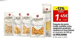 Maskom Supermercados LA MOLISANA Paquete de pasta: Fusilli, mafalda corta, spaguetto quadrato, casarecce ó maccheroni oferta