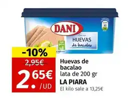 Maskom Supermercados LA PIARA Huevas de bacalao oferta