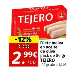 Maskom Supermercados TEJERO Filete melva en aceite de oliva oferta