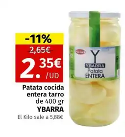 Maskom Supermercados YBARRA Patata cocida entera tarro oferta