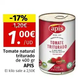 Maskom Supermercados APIS Tomate natural triturado oferta