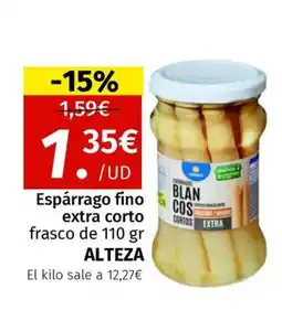 Maskom Supermercados ALTEZA Espárrago fino extra corto oferta