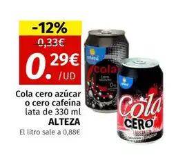 Maskom Supermercados ALTEZA Cola cero azúcar o cero cafeína oferta