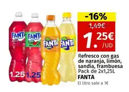 Maskom Supermercados FANTA Refresco con gas de naranja, limón, sandía, frambuesa oferta