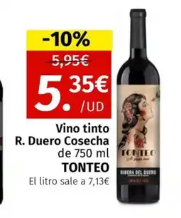Maskom Supermercados TONTEO Vino tinto R. Duero Cosecha oferta