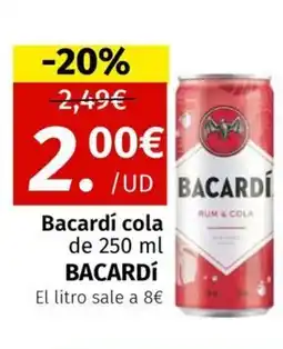 Maskom Supermercados BACARDÍ Bacardi cola oferta