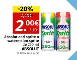 Maskom Supermercados ABSOLUT Absolut and sprite o watermelon sprite oferta
