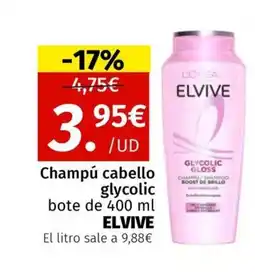 Maskom Supermercados ELVIVE Champú cabello glycolic oferta