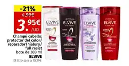 Maskom Supermercados ELVIVE Champú cabello: protector del color/ reparador/hialuro/ full resist oferta
