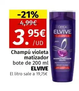 Maskom Supermercados ELVIVE Champú violeta matizador oferta