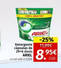 Maskom Supermercados ARIEL Detergente cápsulas de 29+6 dosis oferta
