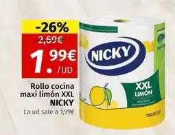 Maskom Supermercados NICKY Rollo cocina maxi limón XXL oferta