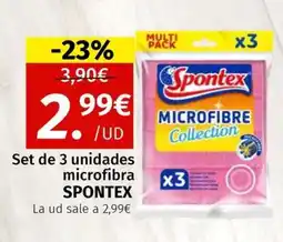 Maskom Supermercados SPONTEX Set de 3 unidades microfibra oferta