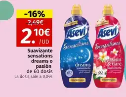 Maskom Supermercados Suavizante sensations dreams o pasión oferta