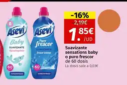 Maskom Supermercados Suavizante sensations baby o puro frescor oferta