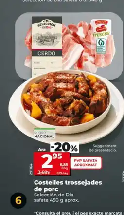Dia Costelles trossejades de porc oferta