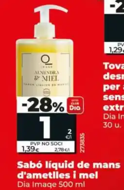 Dia Sabó líquid de mans d'ametlles i mel oferta