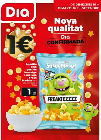 Dia Aperitiu amb gust de formatge i quètxup Freak oferta