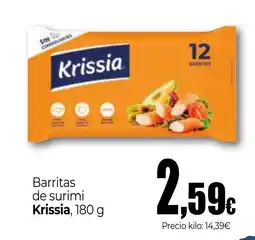 Unide Supermercados KRISSIA Barritas de surimi oferta