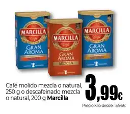 Unide Supermercados MARCILLA Café molido mezcla o natural o descafeinado mezcla o natural oferta