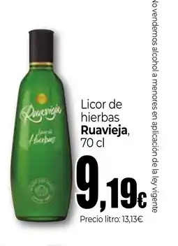 Unide Supermercados RUAVIEJA Licor de hierbas oferta