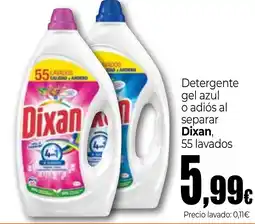 Unide Supermercados DIXAN Detergente gel azul o adiós al separar oferta