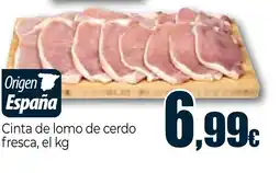Unide Supermercados Cinta de lomo de cerdo fresca oferta