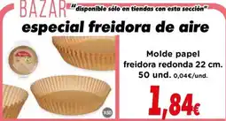 Proxi Molde papel freidora redonda oferta