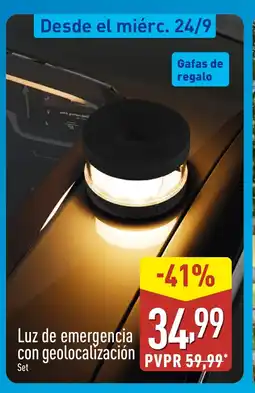 ALDI Luz de emergencia con geolocalización oferta