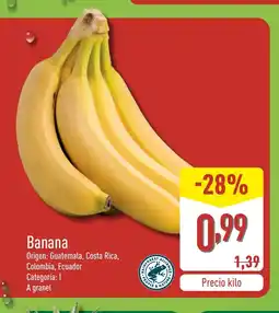 ALDI Banana oferta