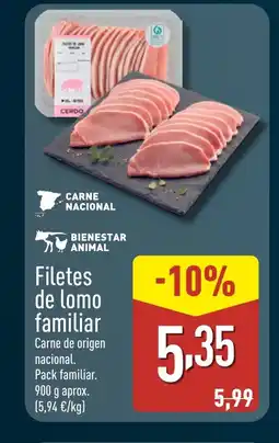 ALDI Filetes de lomo familiar oferta