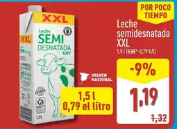 ALDI Leche semidesnatada XXL oferta
