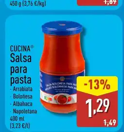 ALDI CUCINA Salsa para pasta oferta