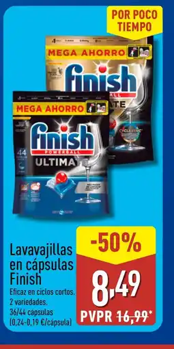 ALDI FINISH Lavavajillas en cápsulas oferta